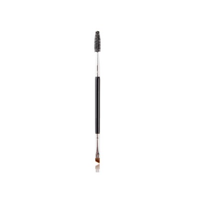 Synthetic Hair Wood Handle Silicone  Eye Brow Brush Dual Ended Eyelash Brush